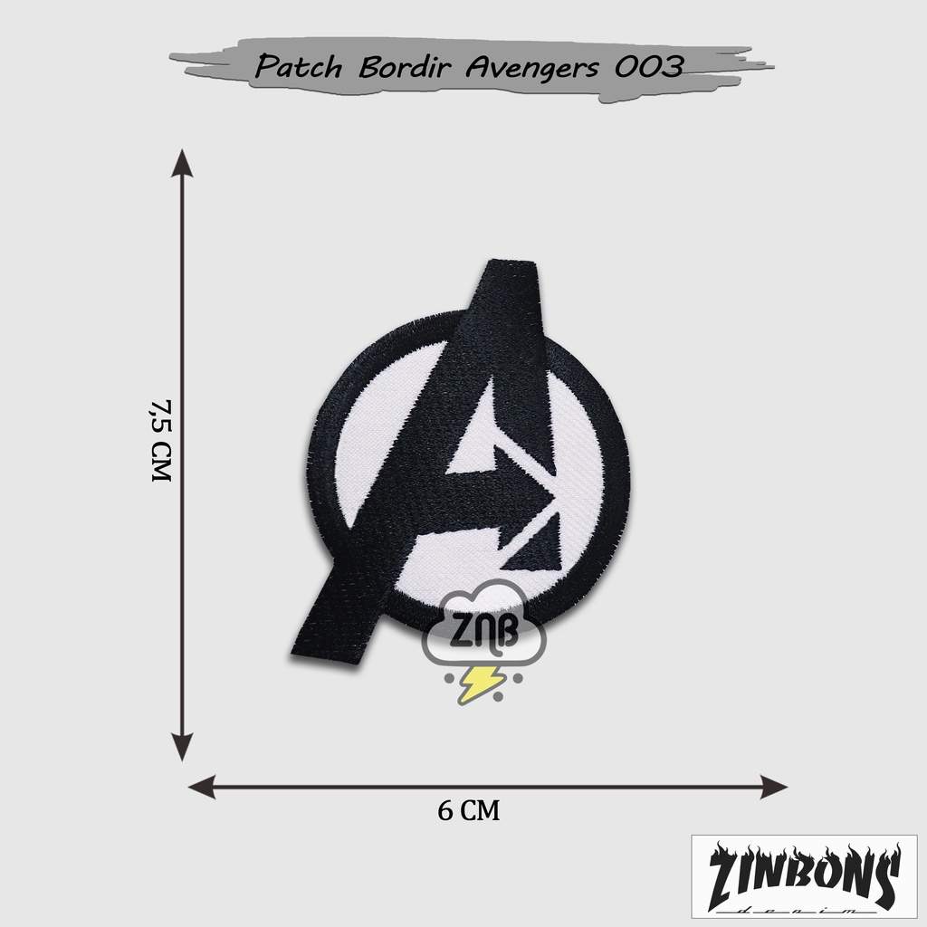 PATCH BORDIR AVENGERS PATCH KEREN EMBLEM BORDIR GLOSIR PATCH BORDIR BEST QUALITY