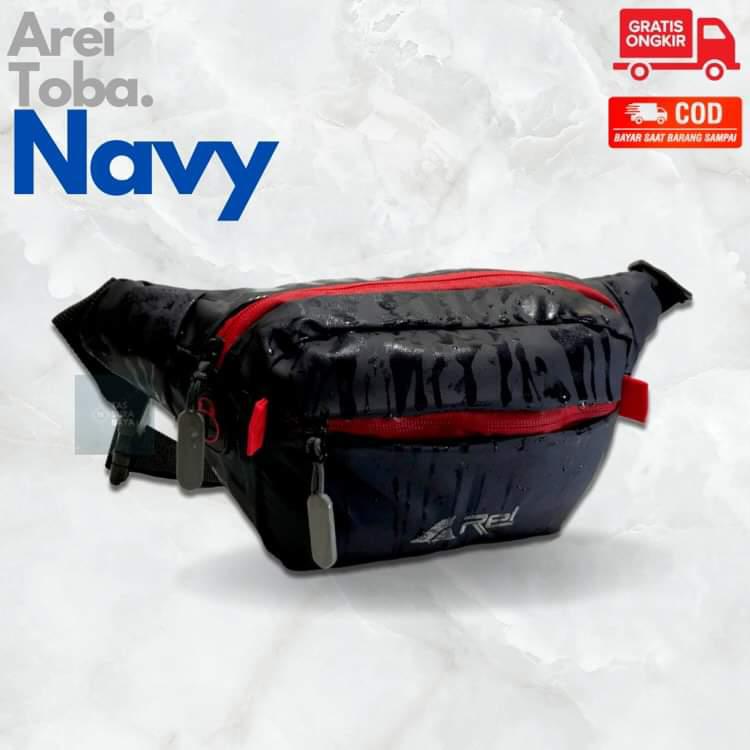 Tas Pinggang Pria Waterproof Waist Bag Hezel Pria Anti Air Anti Sobek Arei Non Ori