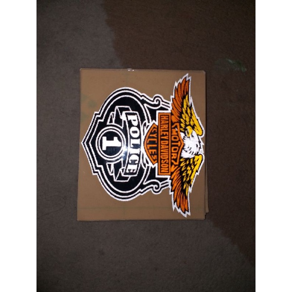 sticker harley davidson police 1