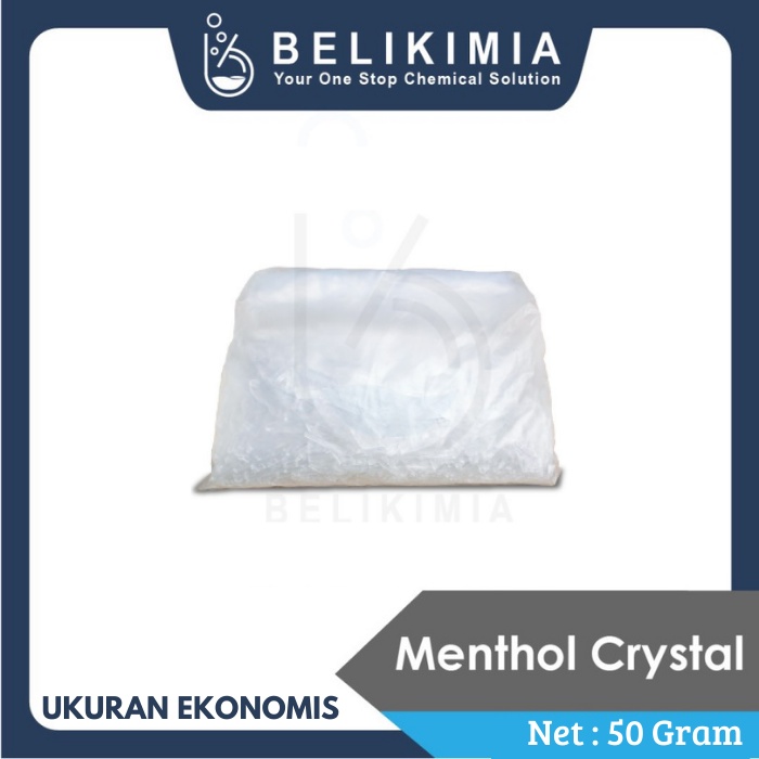 Menthol Crystal Food Grade 50 Gram - Ukuran Ekonomis