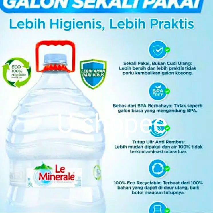 

Promo promo Le Mineral air mineral galon @15 liter