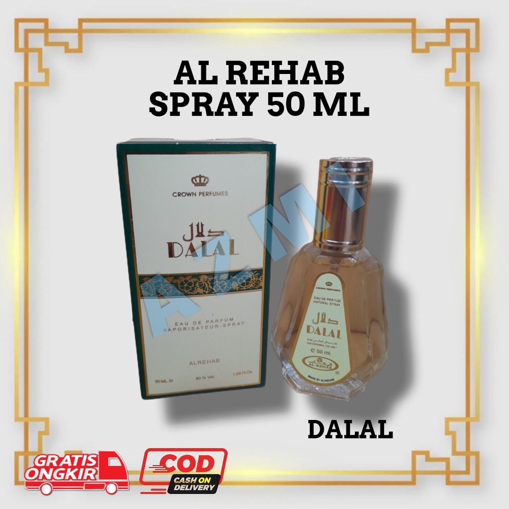 Parfum Al Rehab Spray Dalal 50ml, Original Jeddah