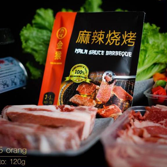 

۞ Bumbu Instan Mala BBQ Sauce - Barbeque Saos Golden Monkey - Malatang Hotpot HALAL ✺