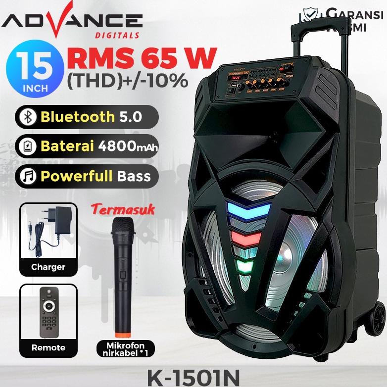 Speaker Aktif / Speaker Bluetooth / Speaker 15 Inch Bass Murah / Salon Aktif Bluetooth / Speaker Advance K1501N Meeting 15" Inch