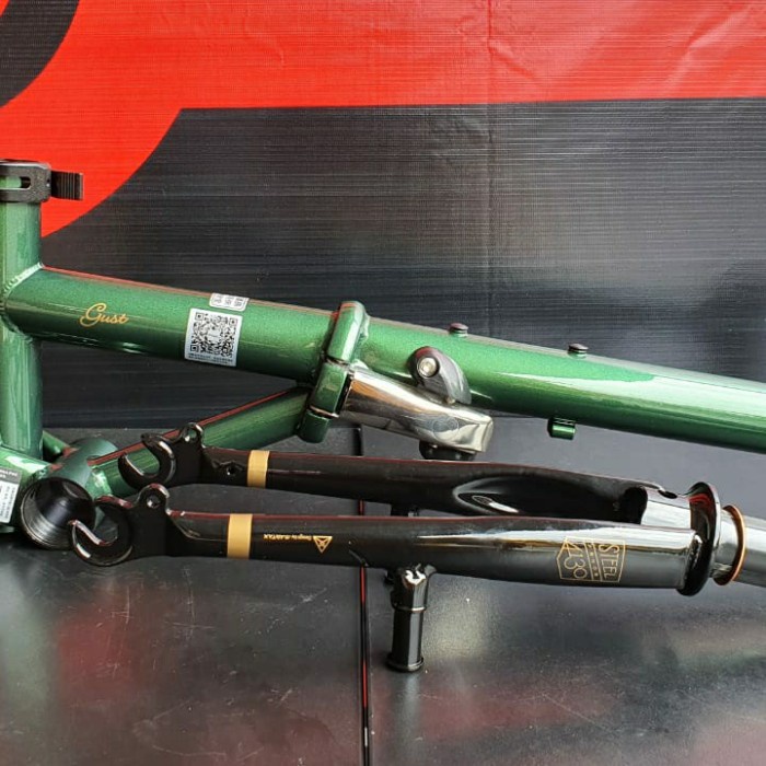 Frame fork handlepost FNHON Gust Hijau emerland V Brake seli not blast