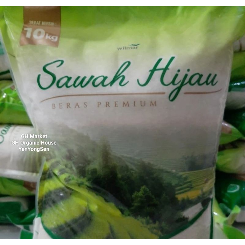 

Beras Sawah Hijau 10 kg Premium Bebas Pemutih Pengawet Pewangi / Baru