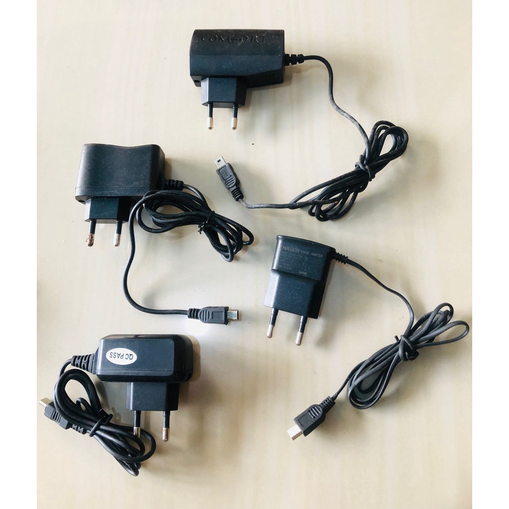 CUCI GUDANG Adaptor Batok Charge type Mini Usb untuk Speaker Dan Hp Esia Nexian Blackberry Jadul