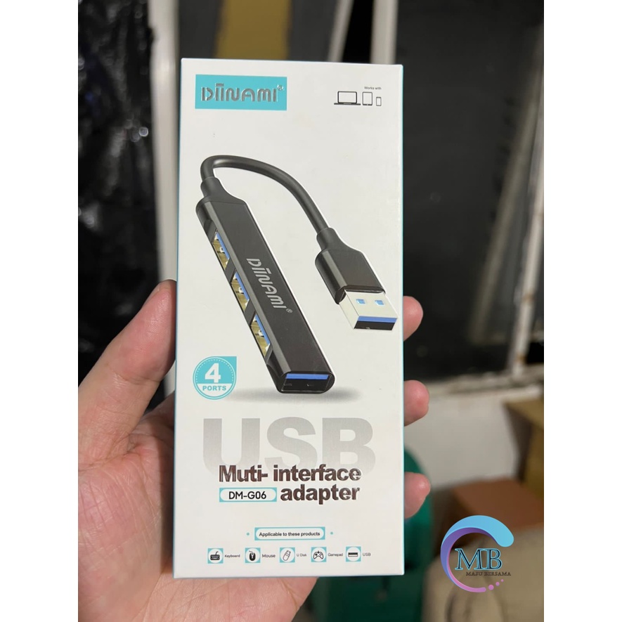 DIINAMI DM- G06 USB Hub 4 Ports USB 3.0 High Speed 5GBPS Original - Garansi Resmi 1 Tahun MB4451