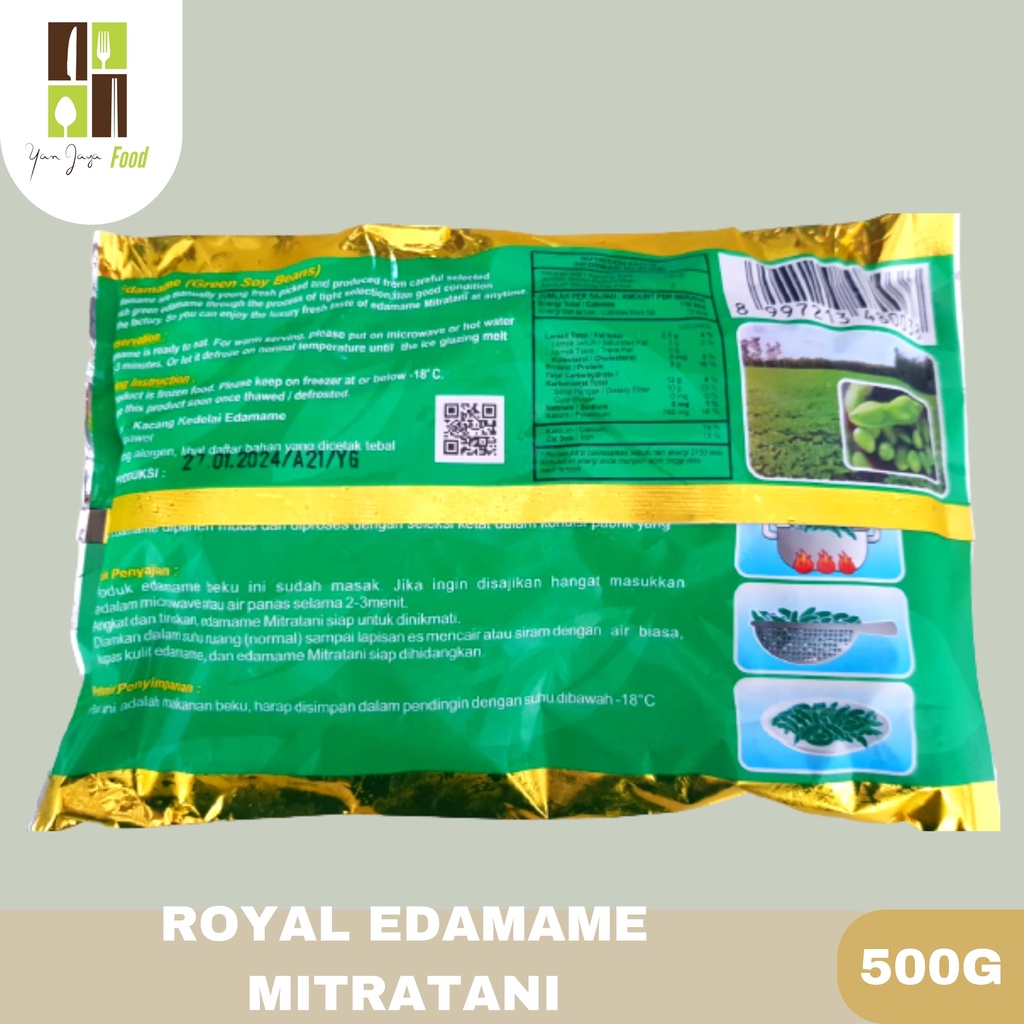 Mitratani Royal Edamame/ Original /Premium/ Unsalted 500g