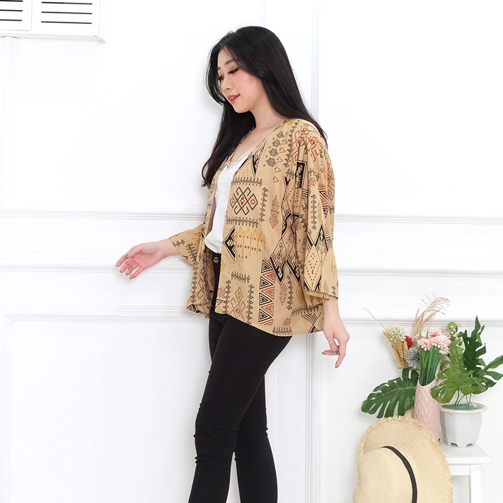 𝑱𝒂𝒌𝒂𝒓𝒕𝒂𝑭𝒂𝒔𝒉𝒊𝒐𝒏 cardigan semi blazer layer batik tribal bohemian kardigan etnik bahan adem