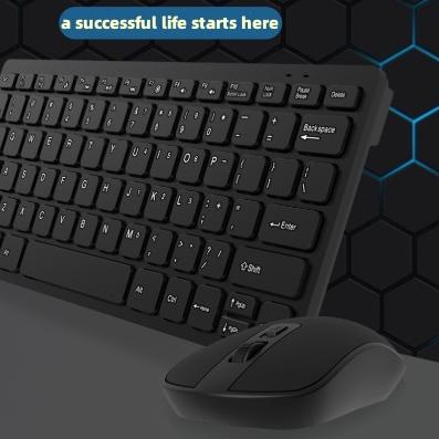 ➢ keyboard wireless and mouse set gaming combo paket mini slim GKM901-Hitam/Keyboard wireless mouse 