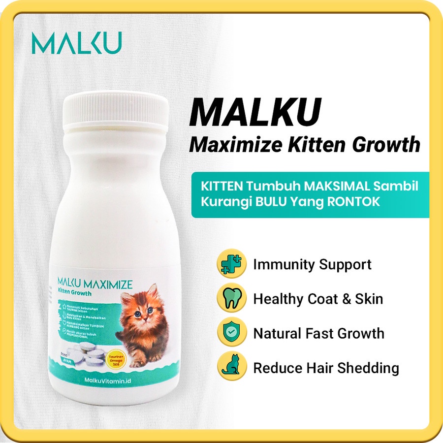 MALKU Maximize Kitten Growth Vitamin Pertumbuhan Kitten