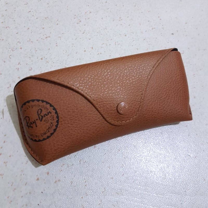 Hard case rayban box rayban kulit full set - CaseSaja Coklat