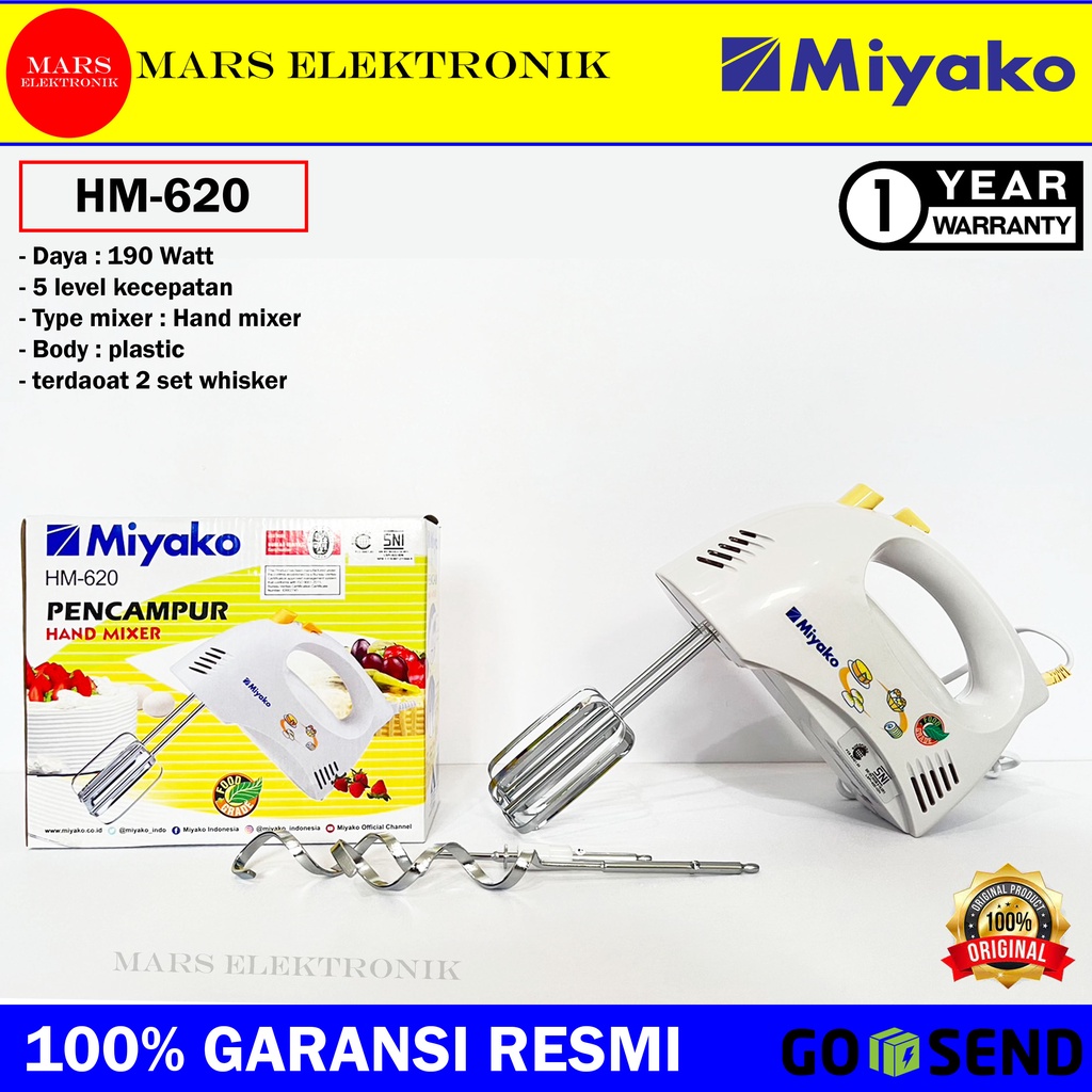 HAND MIXER MIYAKO HM-620/ MIXER MIYAKO HM 620 / HAND MIXER MIYAKO HM620 / READY