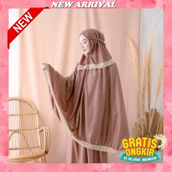 Mukena Mukenah Hadramaut Terusan Lajuran Bali Terompah Polosan Warna Mukenah Dewasa Wanita Cantik Pa