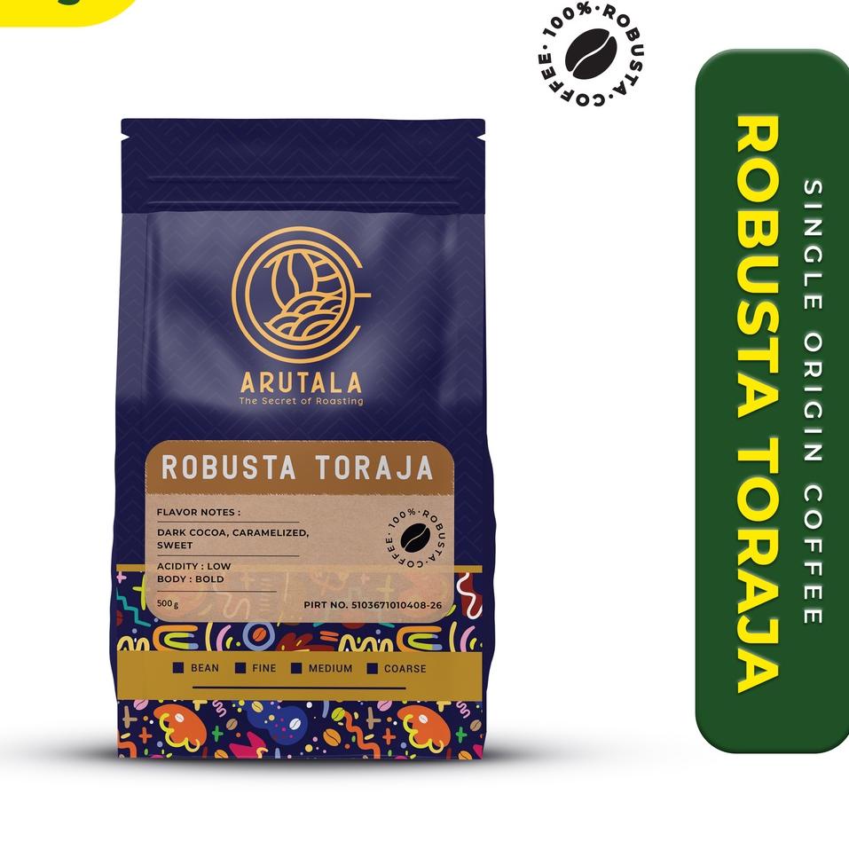 

♠ ARUTALA Kopi Toraja Rantebua Robusta Coffee 500 Gram ☃