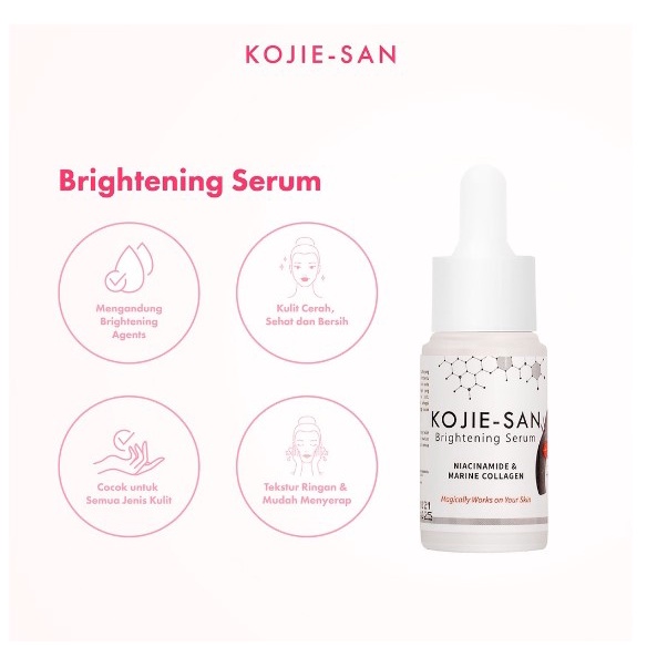 Kojie-San Serum  Niacinamide Brightening Serum Kojic Acid / Whitening Serum / Salicylic Acid Acne Serum BPOM