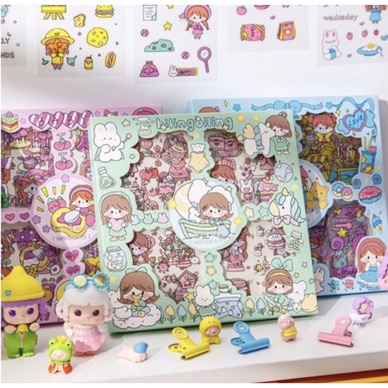 

UG 100 Lembar Stiker Motif Kartun Korea Lucu Anti Air Dekorasi Handbook Scarpbook DIY