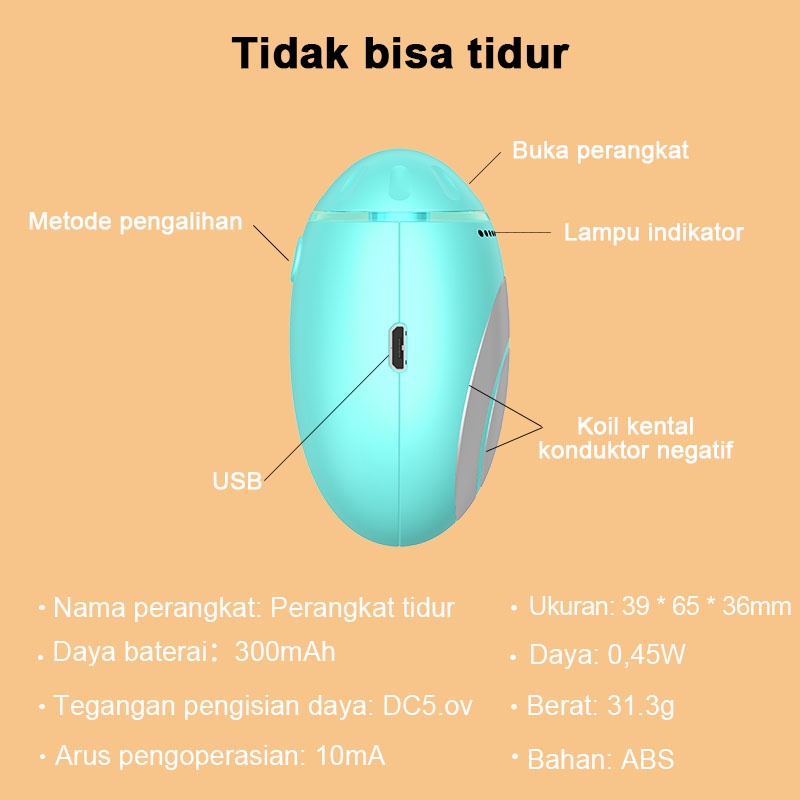 AmazeFan Alat Bantu Tidur dengan Stimulasi Listrik Lembut pada Saraf Tangan untuk Menimbulkan Efek Hipnosis pada Otak, Membuat Tubuh Lebih Nyaman dan Rileks, dan Meningkatkan Kemampuan Tidur, Dapat Menyembuhkan Masalah Insomnia