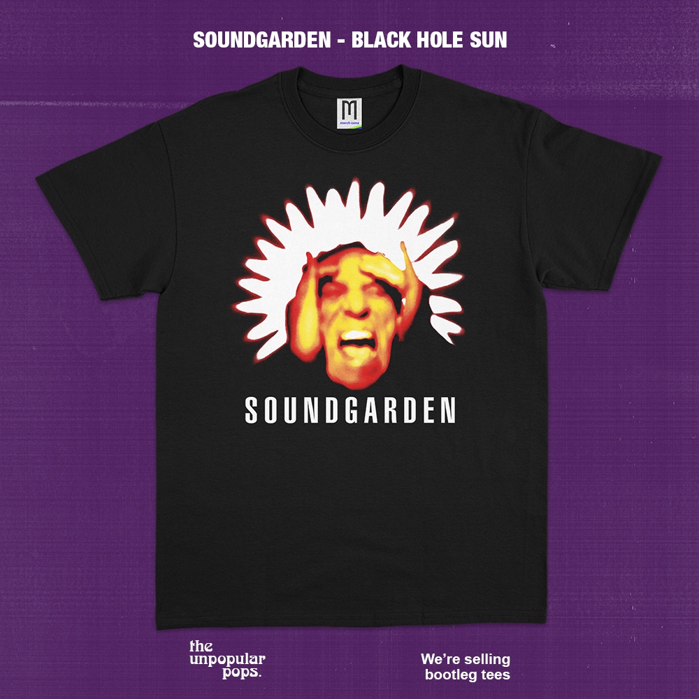 Kaos T-Shirt Baju Band SOUNDGARDEN - Black Hole Sun