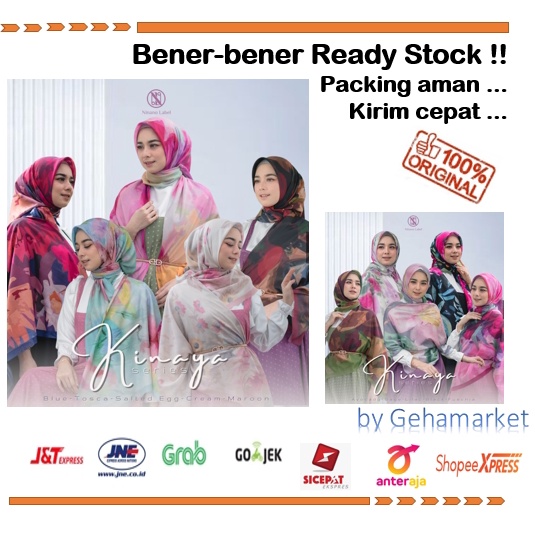 Kinaya Series / Hijab Voal Segiempat Motif Eksklusif / Ninano Label
