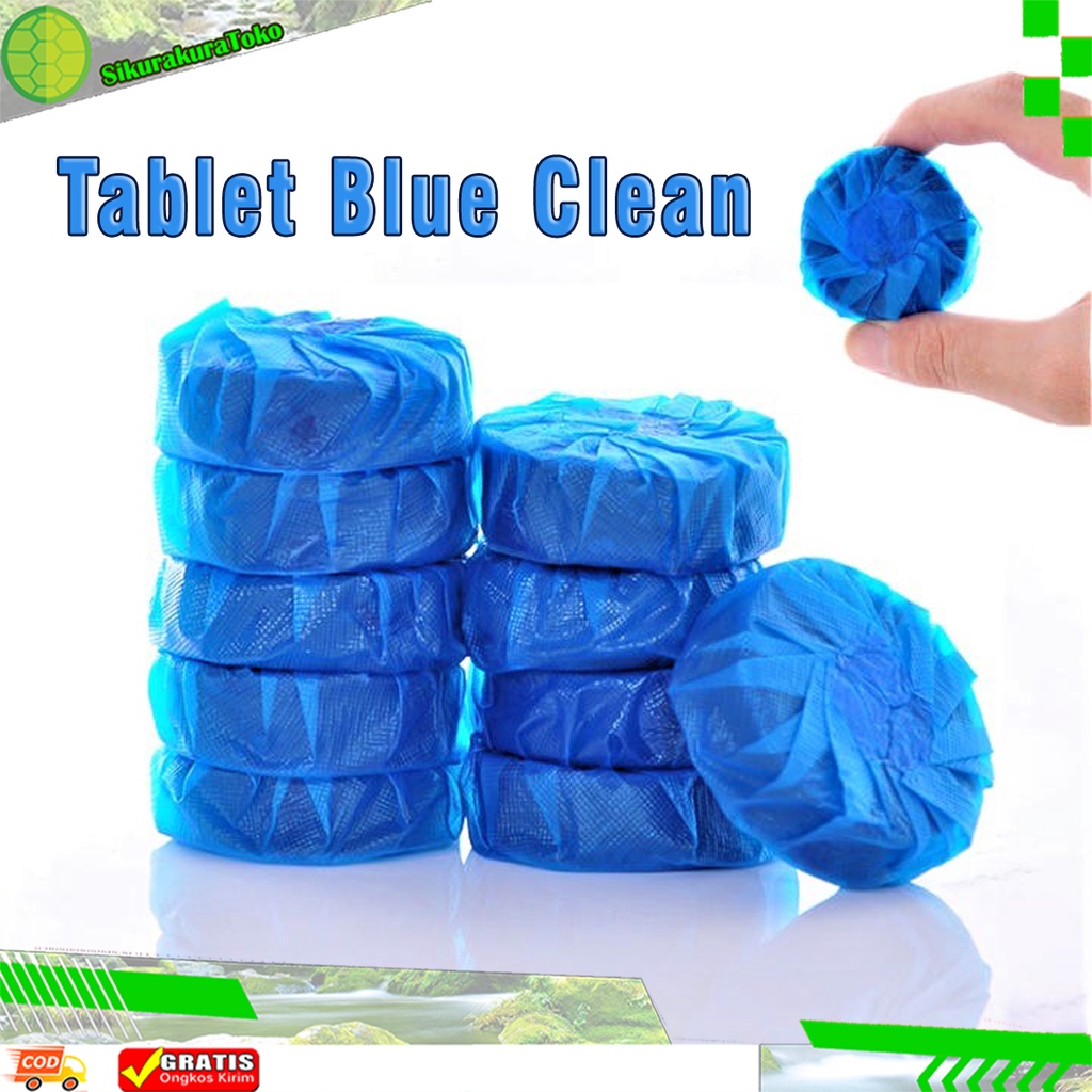 (SKR) Tablet Penyegar Toilet Automatic Blue Clean / Pembersih kloset / Cleaner Anti Bau / Jamur / Pembersih Biru