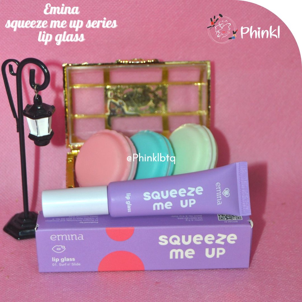 `ღ´ PHINKL `ღ´ ╰☆☆ 𝔢мιℕά ☆☆╮ Emina Squeeze Me Up Lip Glass lipgloss lipoil serum bibir sexy