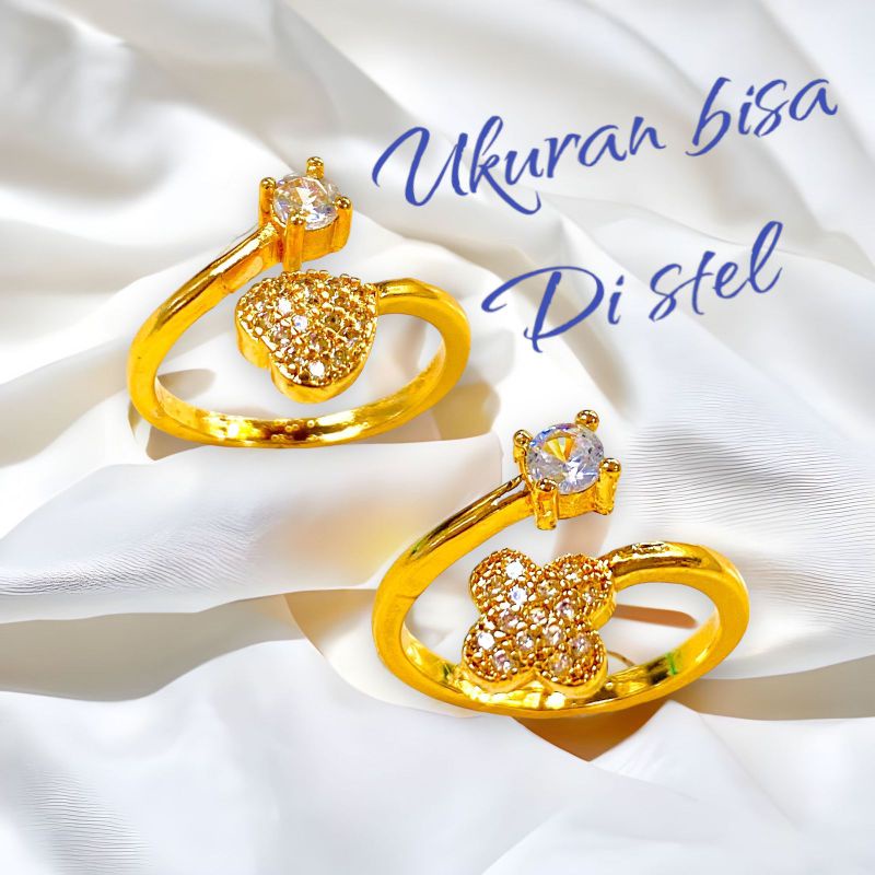 Cincin wanita cincin permata cincin replika emas cincin lapis emas yaxiya xuping