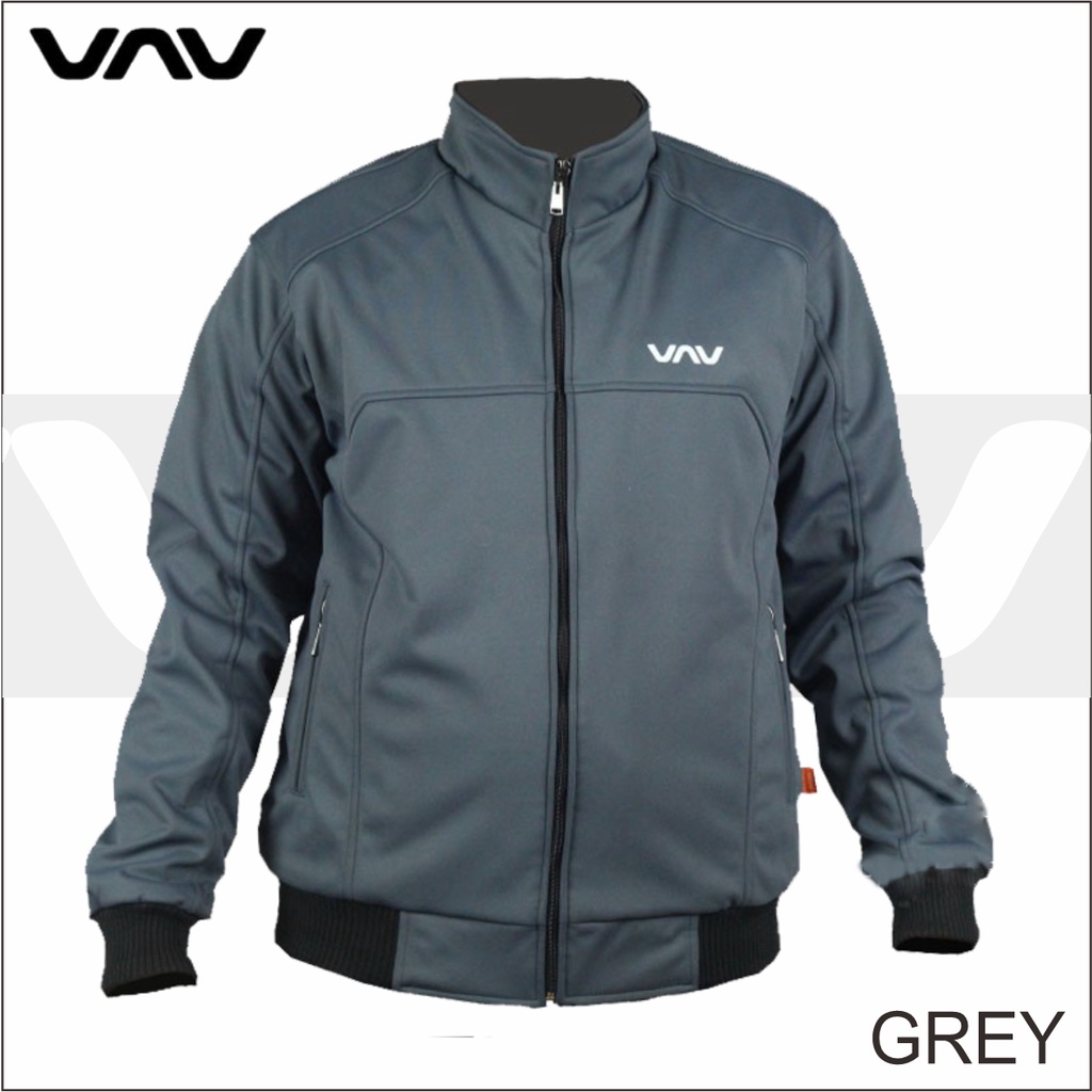Premium Jaket Motor Pria Tahan Air Tahan Angin Model Ziper Depan Saku VNV