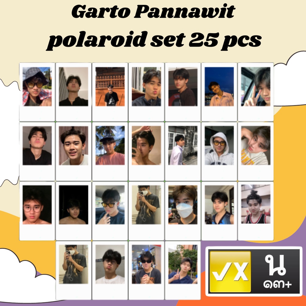 garto pannawit thailand raikan raikantopeni thai bl fujo boyslove polaroid photocard postcard card p