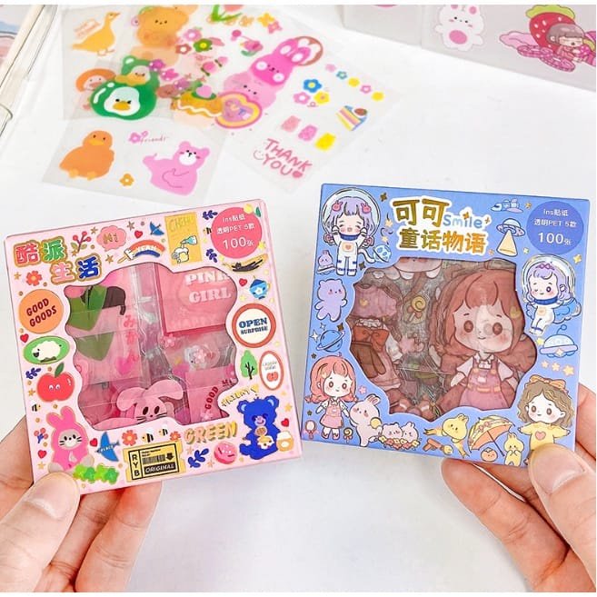 

Sticker PET Waterproof tahan air diary dekorasi stiker