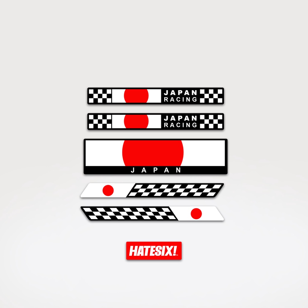 Sticker Decal Bendera Balap Flag Racing Hatesix