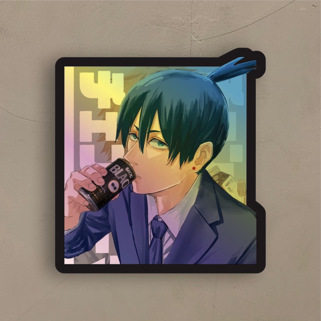 

Stiker Anime Hologram Aki Hayakawa Chainsawman Case Hp dan Laptop 7,5 Cm
