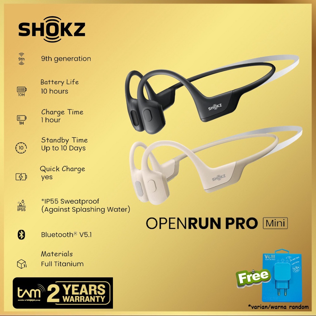 Shokz OpenRun Open Run Pro Mini Wireless Bluetooth Sport Headphones