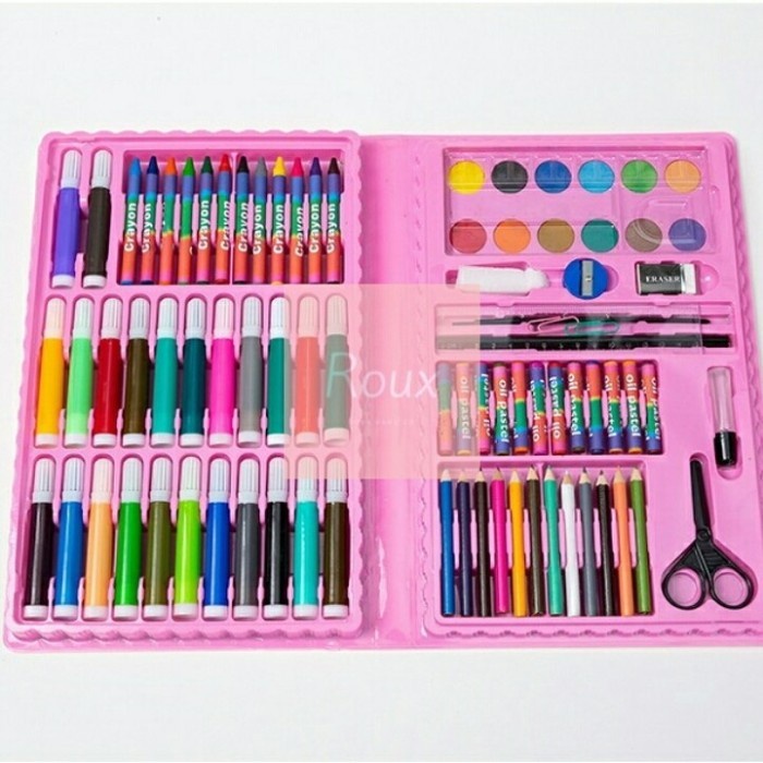 

Crayon Crayon 1 Set Anak 86 Pcs Pensil Warna Alat Mewarnai Gift Set