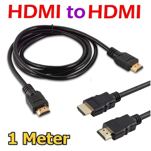 Kabel HDMI @1M HDMI to HDMI Murah Meriah Gold Plate 1 Meter Untuk CCTV PC DVR MONITOR TV Parabola DV