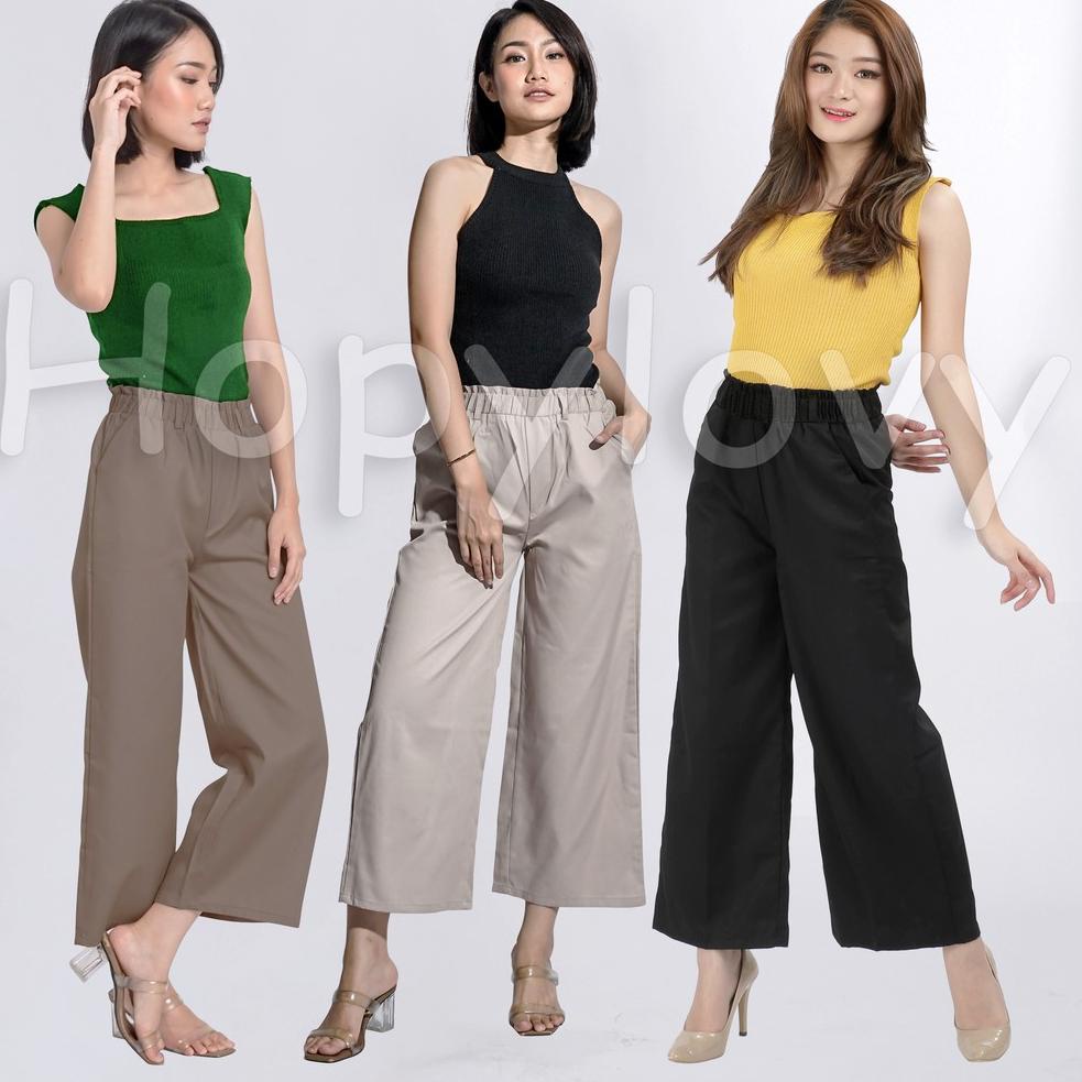 MENARIK HOPYLOVY - Celana Kulot Wanita bahan Katun American Drill Jesika