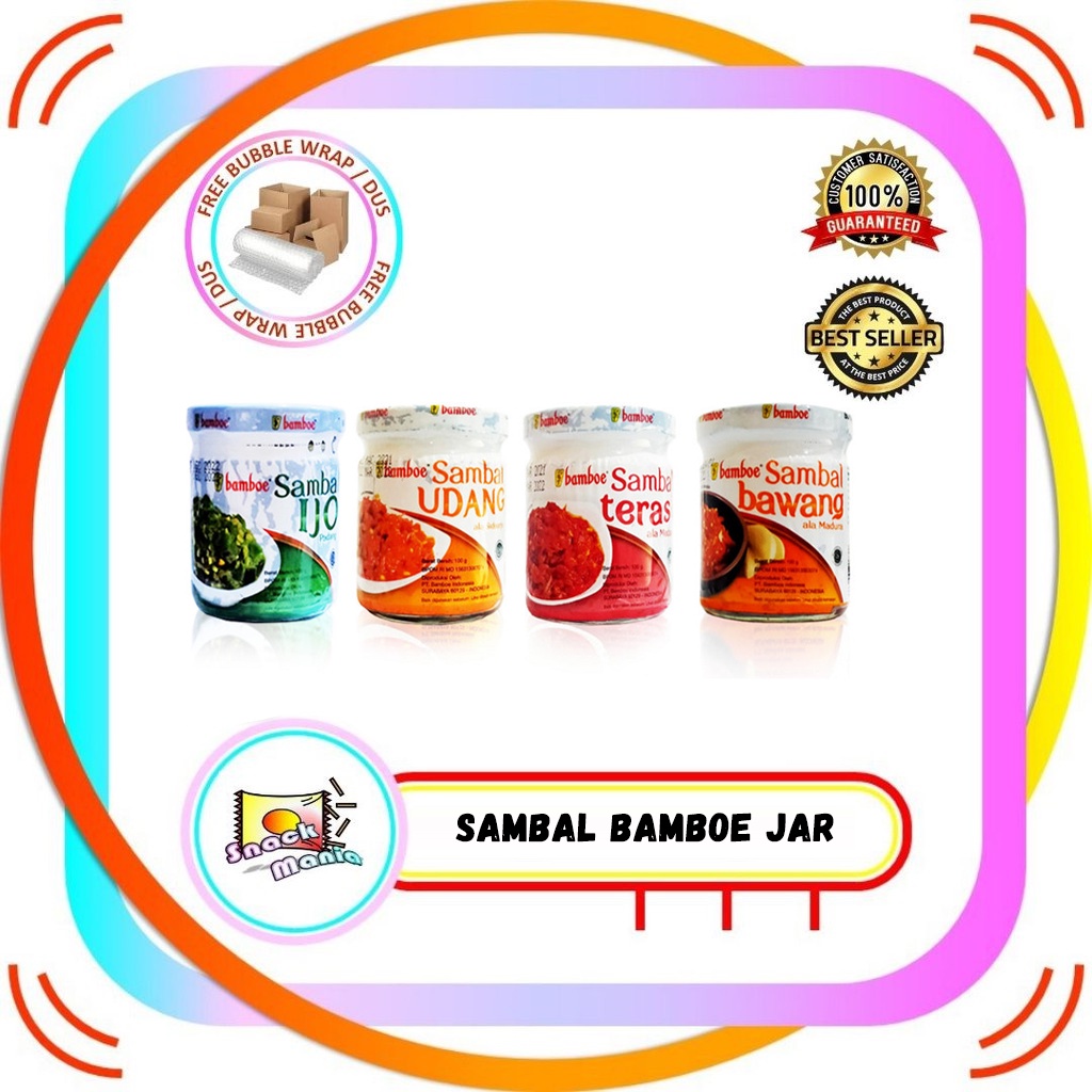 

Bamboe Sambal Khas Nusantara BOTOL JAR Ijo Udang Bawang Terasi