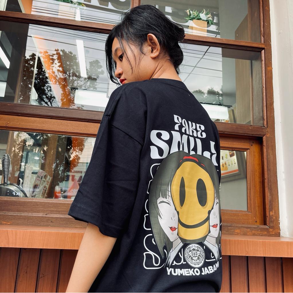 Tshirt Fake Smile Yumeko Black Anime Manga Kakegurui Premium Unisex