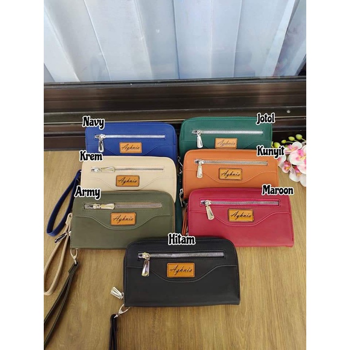 DOMPET ALESHA AGHNIA / DOMPET AGHNIA / DOMPET WANITA / DOMPET KEKINIAN / ANTI AIR / DOMPET ALESHA