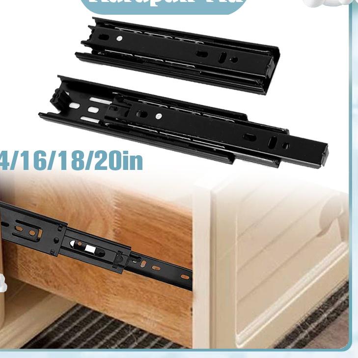 ✷ Isi 2 Rel Laci Hitam Rel Laci Slow Motion Rel Laci Soft Closing 35 40 45 50 Cm Rel Laci Lemari Rel