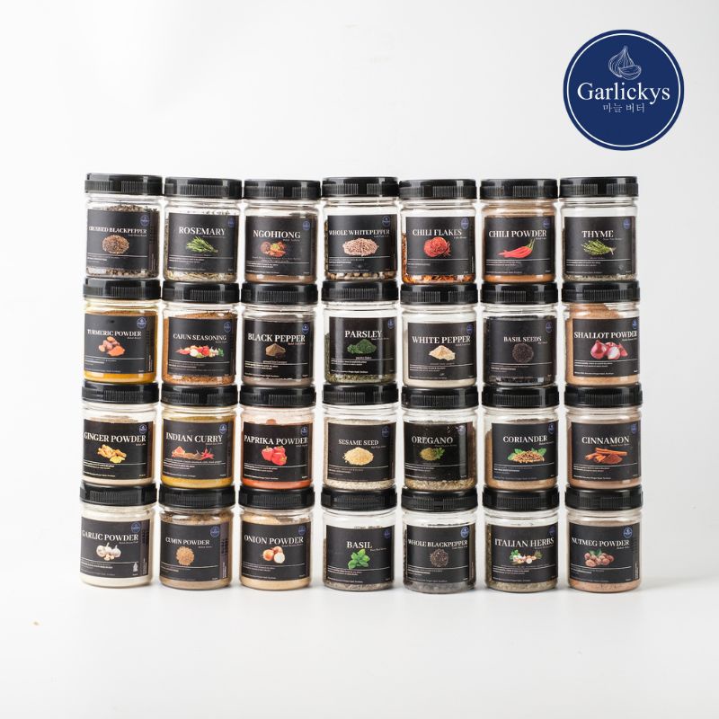 

Spices by Garlickys - Bumbu Dapur Italian Herbs/ Italian Mix Seasoning/ Garlic Powder/ Bawang Putih Bubuk/ Ngohiong/ Parsley/ Chili Flakes/ Cajun Seasoning