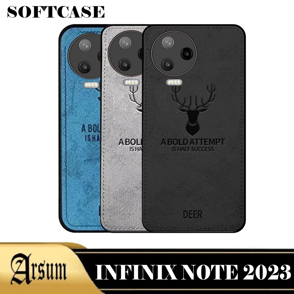 Promo Case DEER Infinix Note 12 2023 Infinix Note 12 Pro 4G 2022 Softcase Motif Jeans Casing Handpho