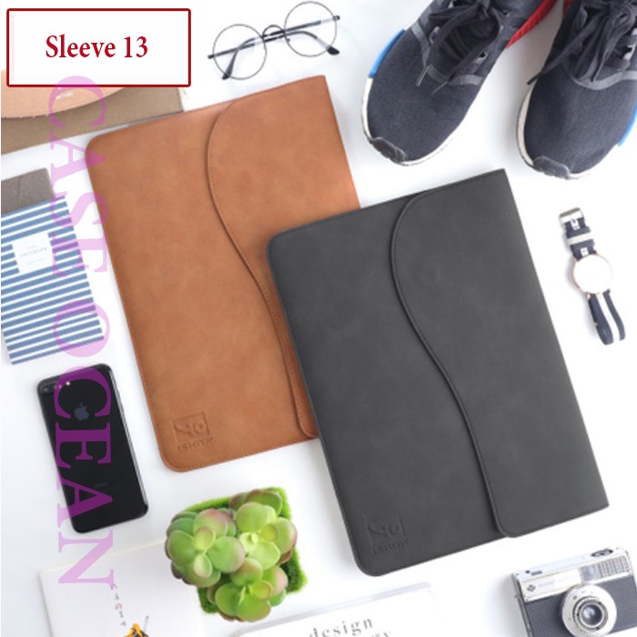 Best Seller Macbook Pro 13 M2 2022 Sleeve Laptop Case Pouch Cover Leather Ishiya