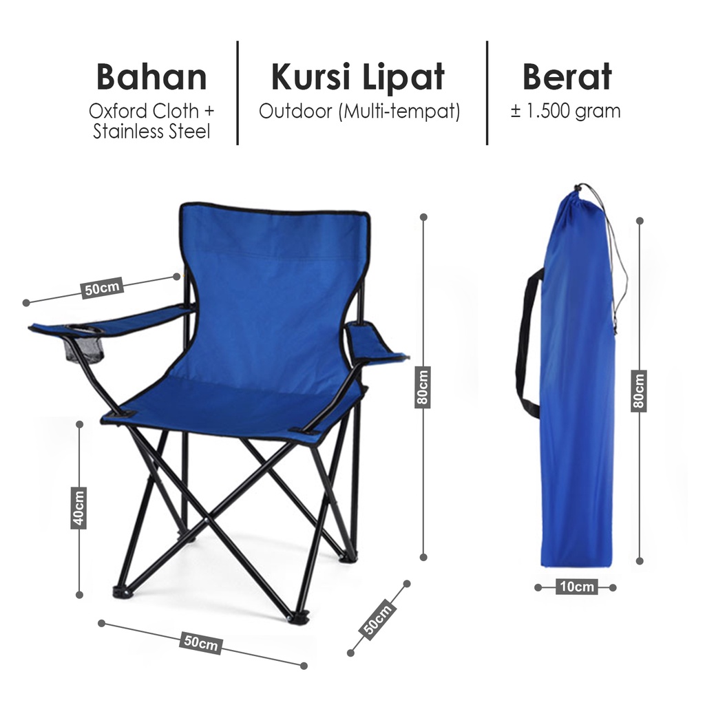 Lodoestar - Kursi Lipat Memancing Portable - Bisa Bayar ditempat - Folding Fishing Chair Termurah  FSY-1