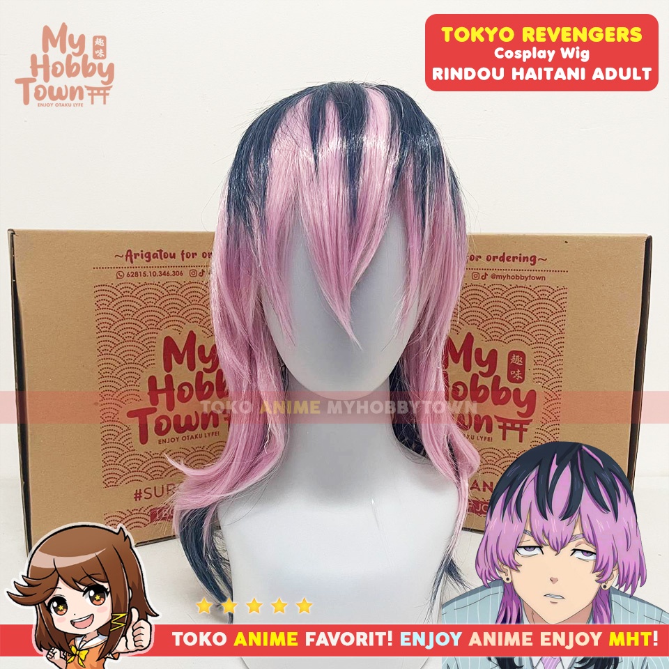 Wig Cosplay Anime Tokyo Revengers : Haitani Rindou Adult Bonten Rambut Palsu