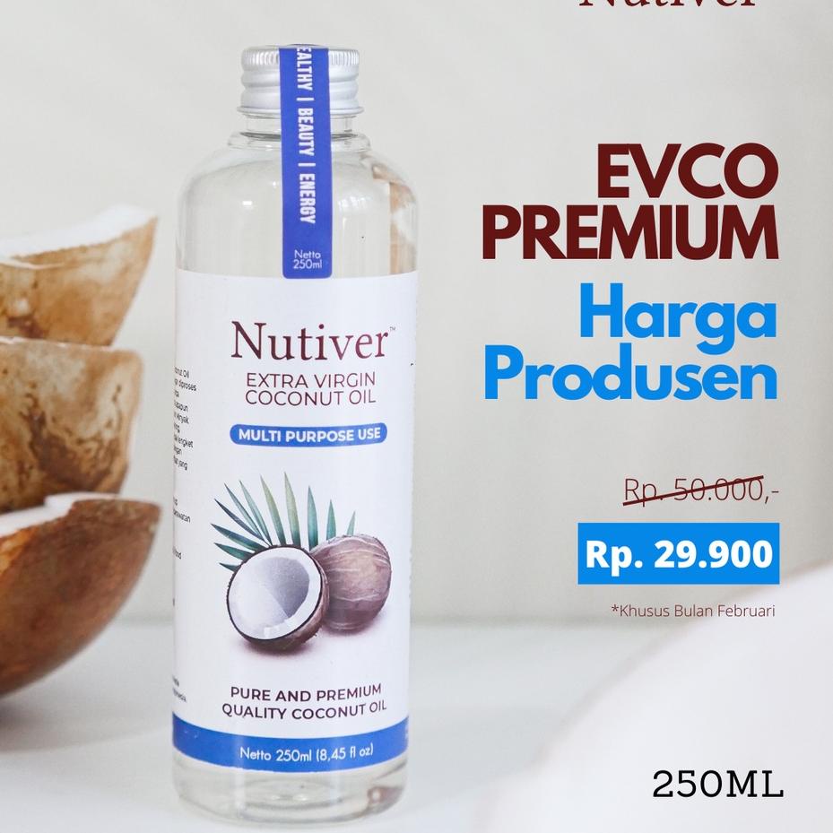 Top Product NUTIVER PREMIUM VCO Virgin Coconut OIL 250ml - EVCO EXTRA VIRGIN COCONUT OIL MINYAK KELA