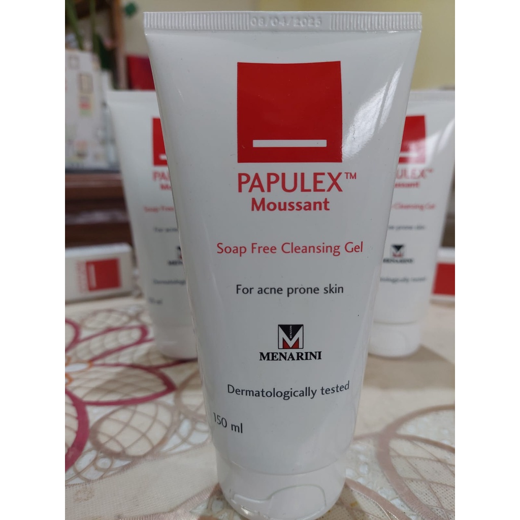 papulex moussant cleansing gel 150 ml, cleanser lembut anti jerawat