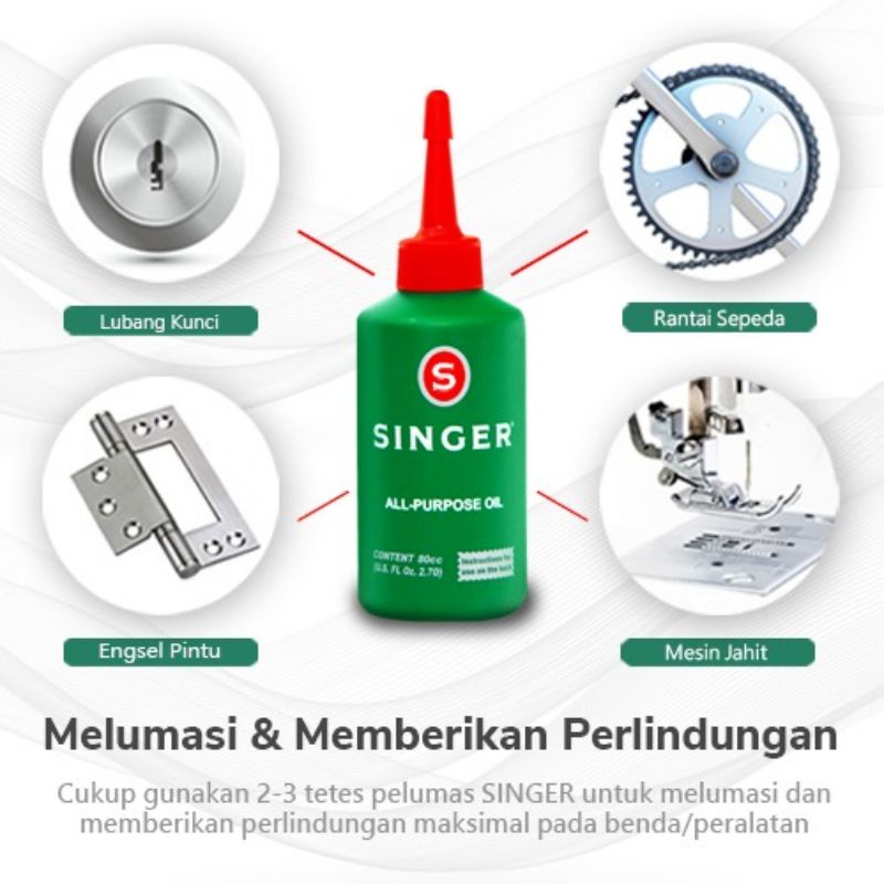 SINGER All Purpose Oil | Minyak Pelumas Untuk Mesin Jahit (1 kotak = 24 botol)