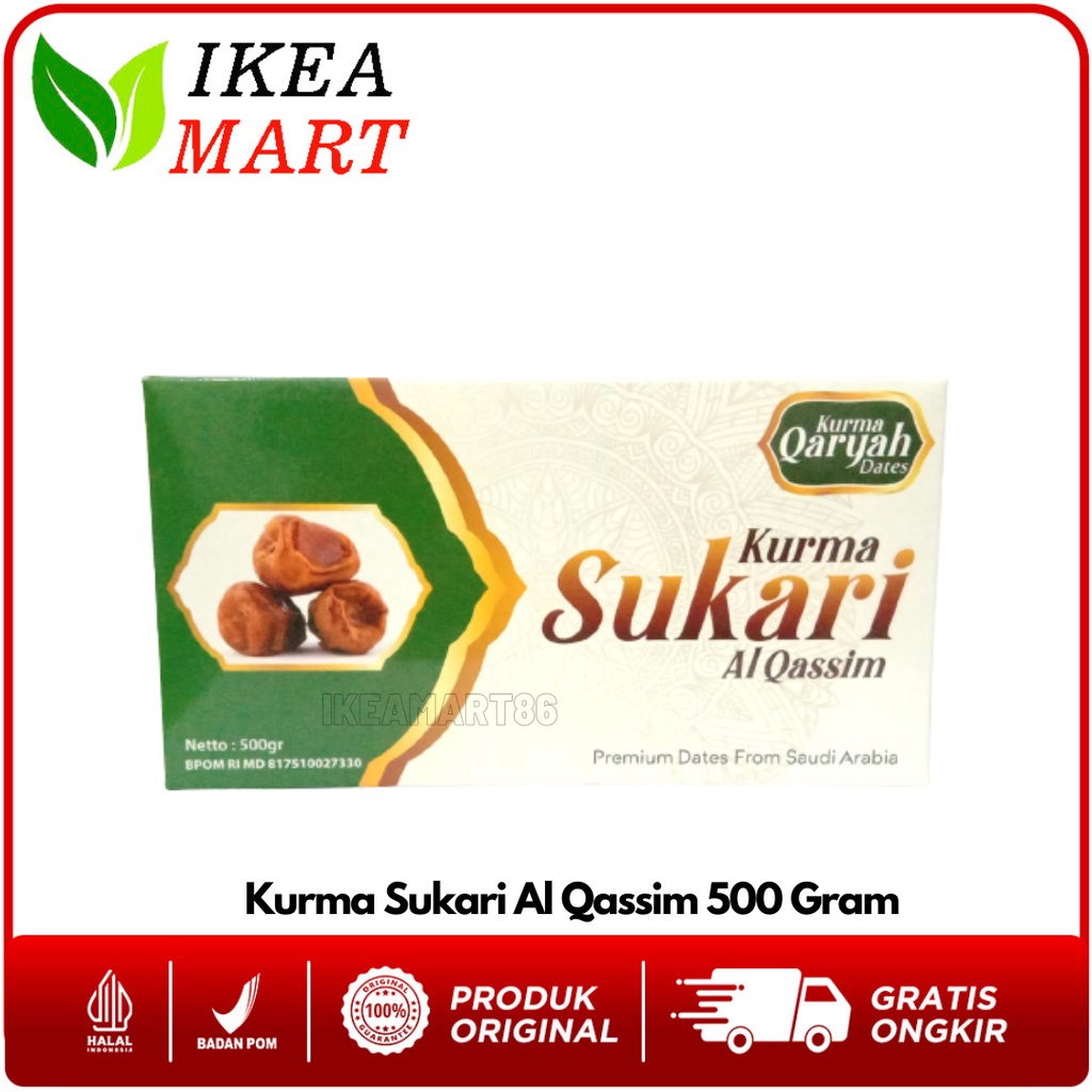 

Kurma Sukari 500 gram Kurma Sukkari Al Qassim 500 gram